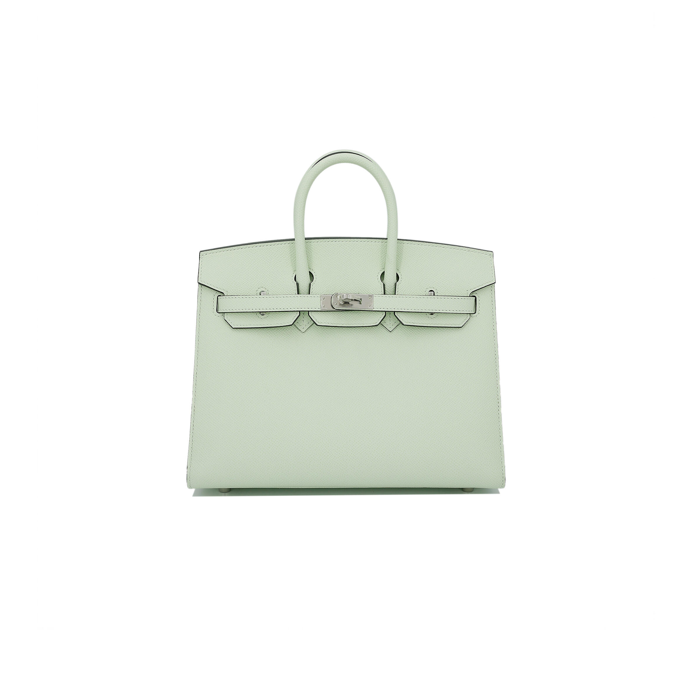 H**me5 BIRKIN 25 EPSOM LEATHER BUBBLE GREEN SILVER BUCKLE HANDBAG 2933218830672 (25*20*13cm) Master Quality